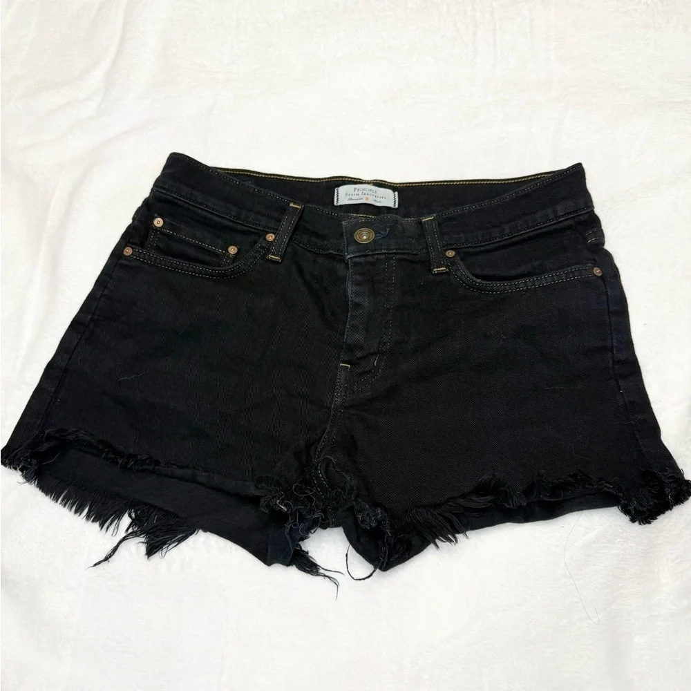 Principle Denim American Made Black Denim Women's Shorts